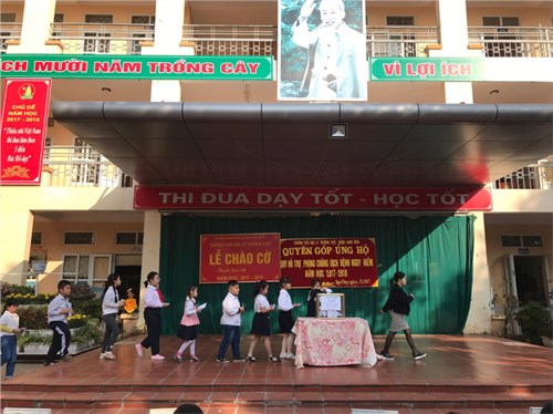 Trường Tiểu học Lý Thường Kiệt tổ chức quyên góp ủng hộ Quỹ hỗ trợ phòng, chống dịch bệnh nguy hiểm năm 2017